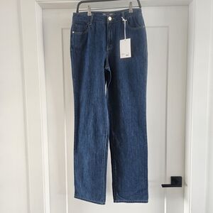 1822 Denim Women's Baggy Straight Leg Jeans - Blue Size 4/27